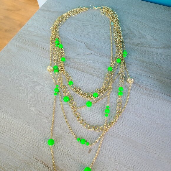 Amrita Singh Mercer Street Necklace in Neon Green - Picture 1 of 3